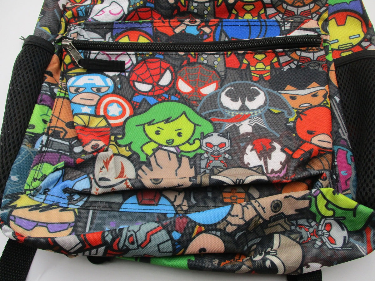 Marvel Backpack Boys Large Multicolor Superhero Print Padded School Bag Avengers1