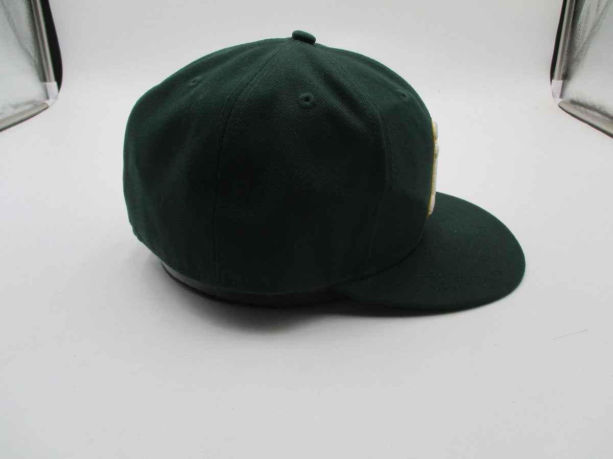 Oakland Athletics Hat Cap Fitted Mens 7 5/8 Green Yellow MLB Baseball New Era7
