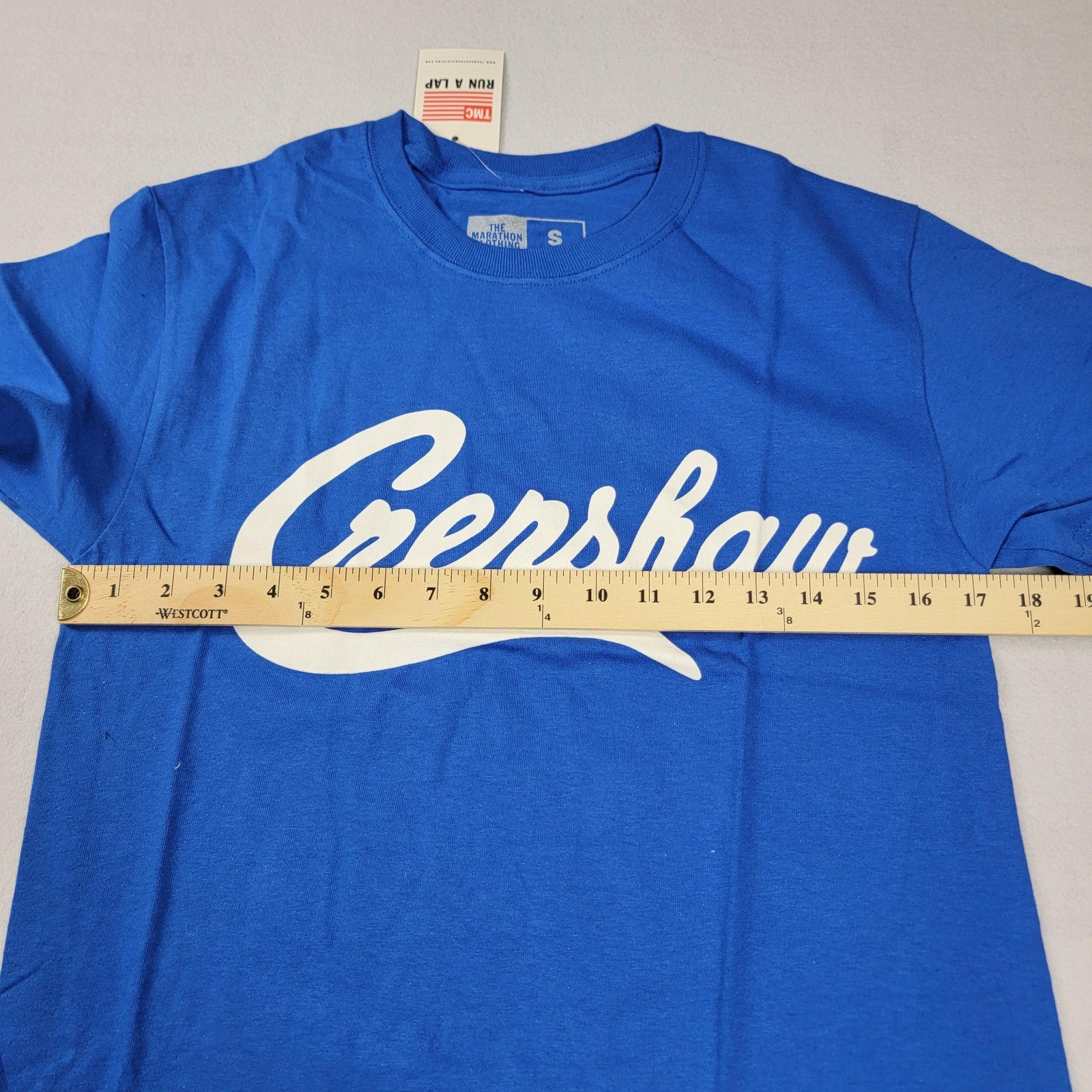 The Marathon Clothing Crenshaw Shirt Mens Small Blue TMC Graphic Tee Crewneck6