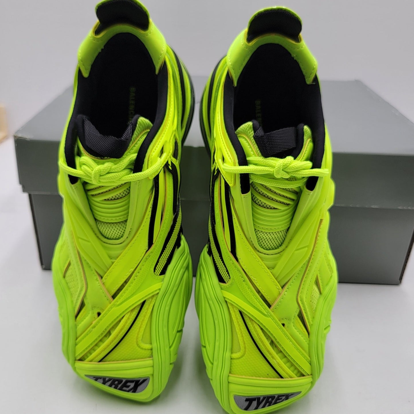 Balenciaga Women's Tyrex Fluo Yellow Sneakers  Size 74