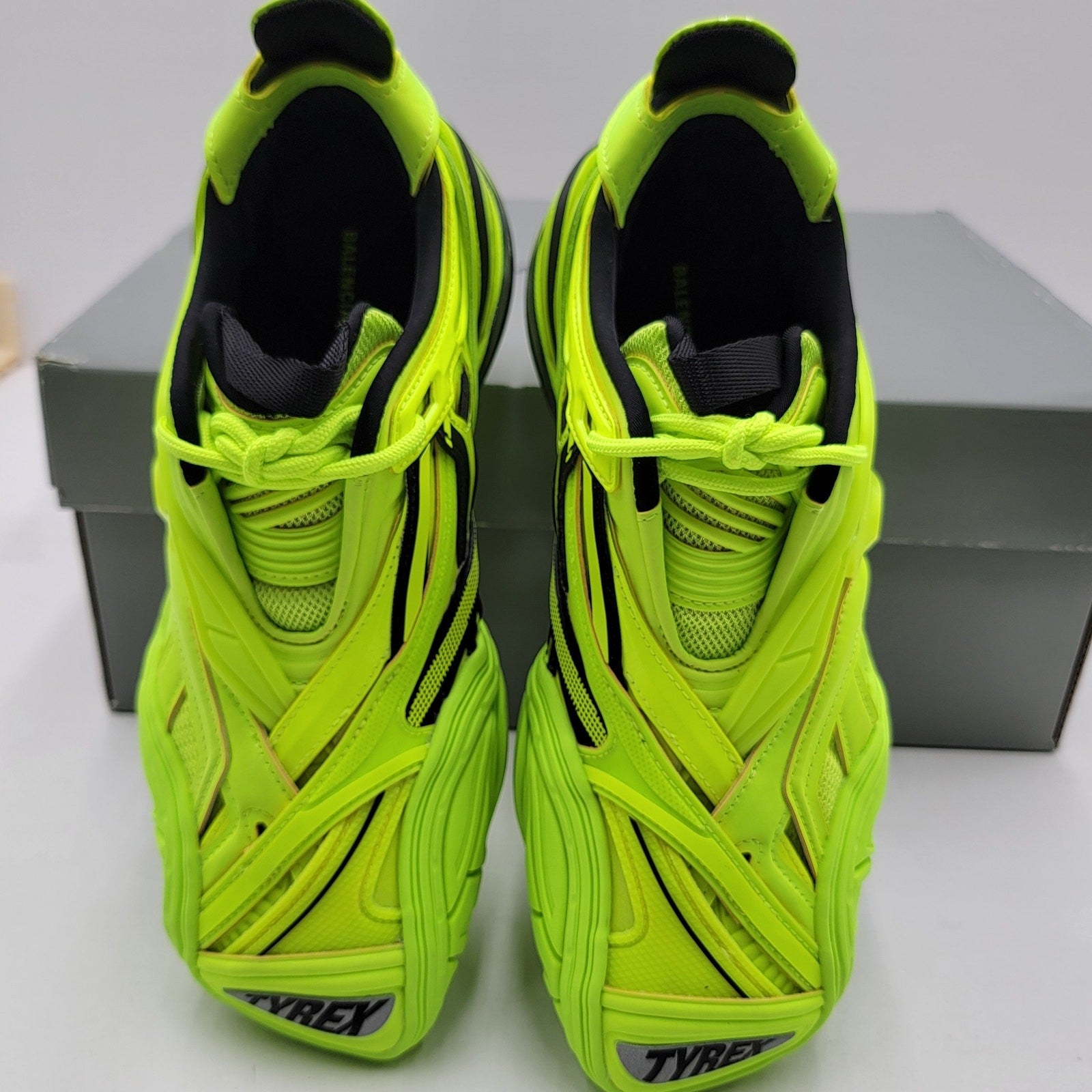 Balenciaga Women's Tyrex Fluo Yellow Sneakers  Size 74