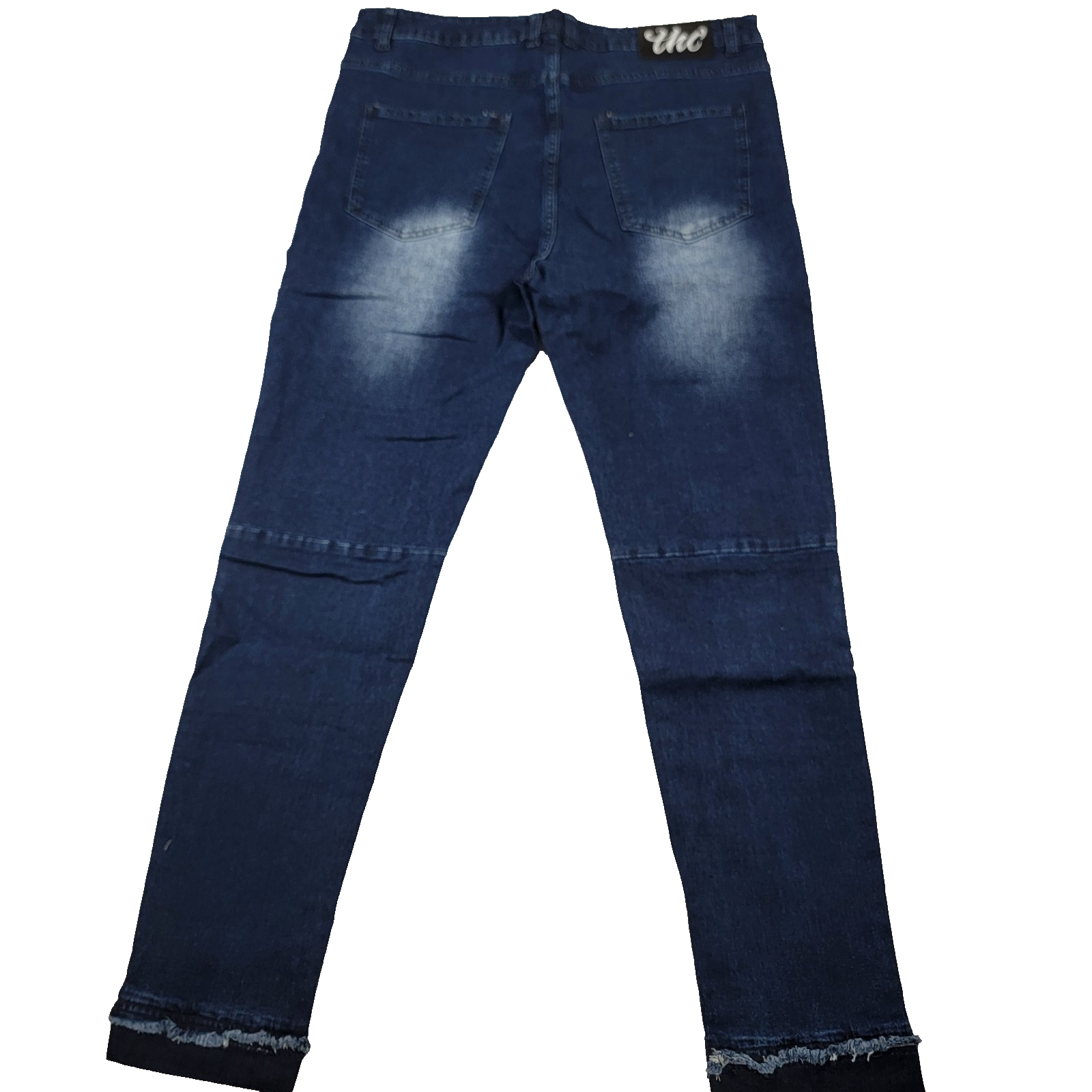 The Hideout Clothing THC Fully Blessed Distressed Patch (820)Jeans XL Blue NWT 1