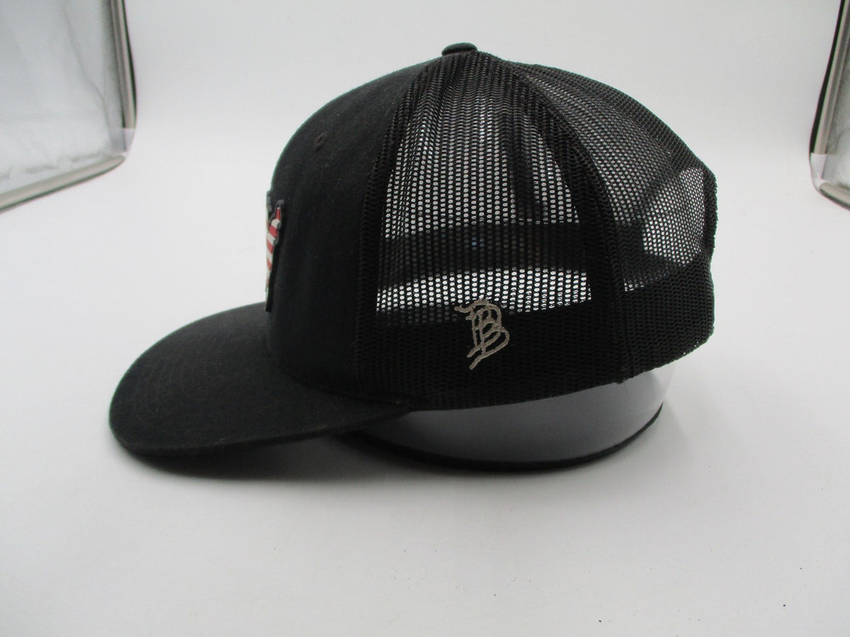 Branded Bills USA Flag Hat Cap Snap Back Mens One Size Black Trucker4