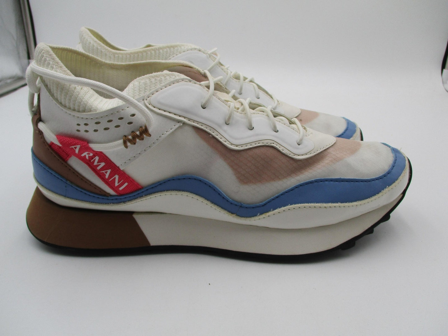 Armani Exchange Shoes Womens Size 7 Multicolor Colorblock Sneakers XDX122XV7117