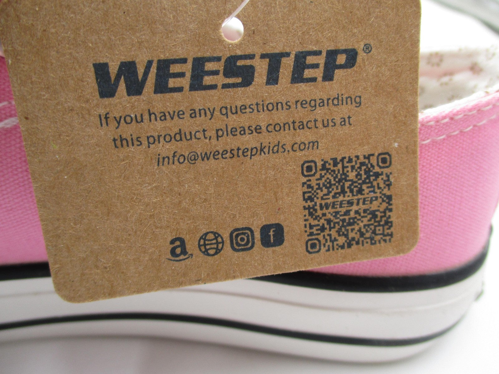 Weestep Originals Shoes Kids Size 13 Pink Canvas Low Top Lace Up Sneakers8
