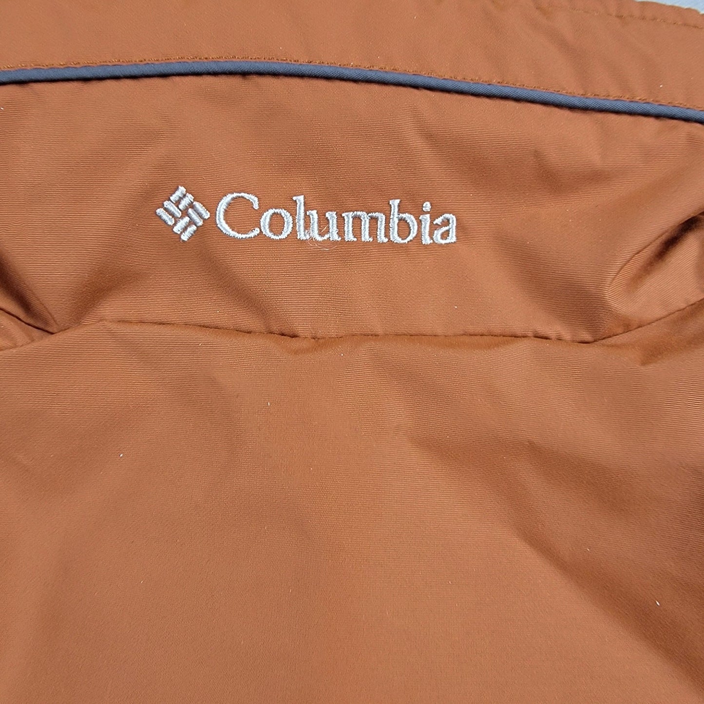 Columbia Men’s XXL Brown Gray Winter Ski Jacket Full Zip Nylon Insulated Coat10