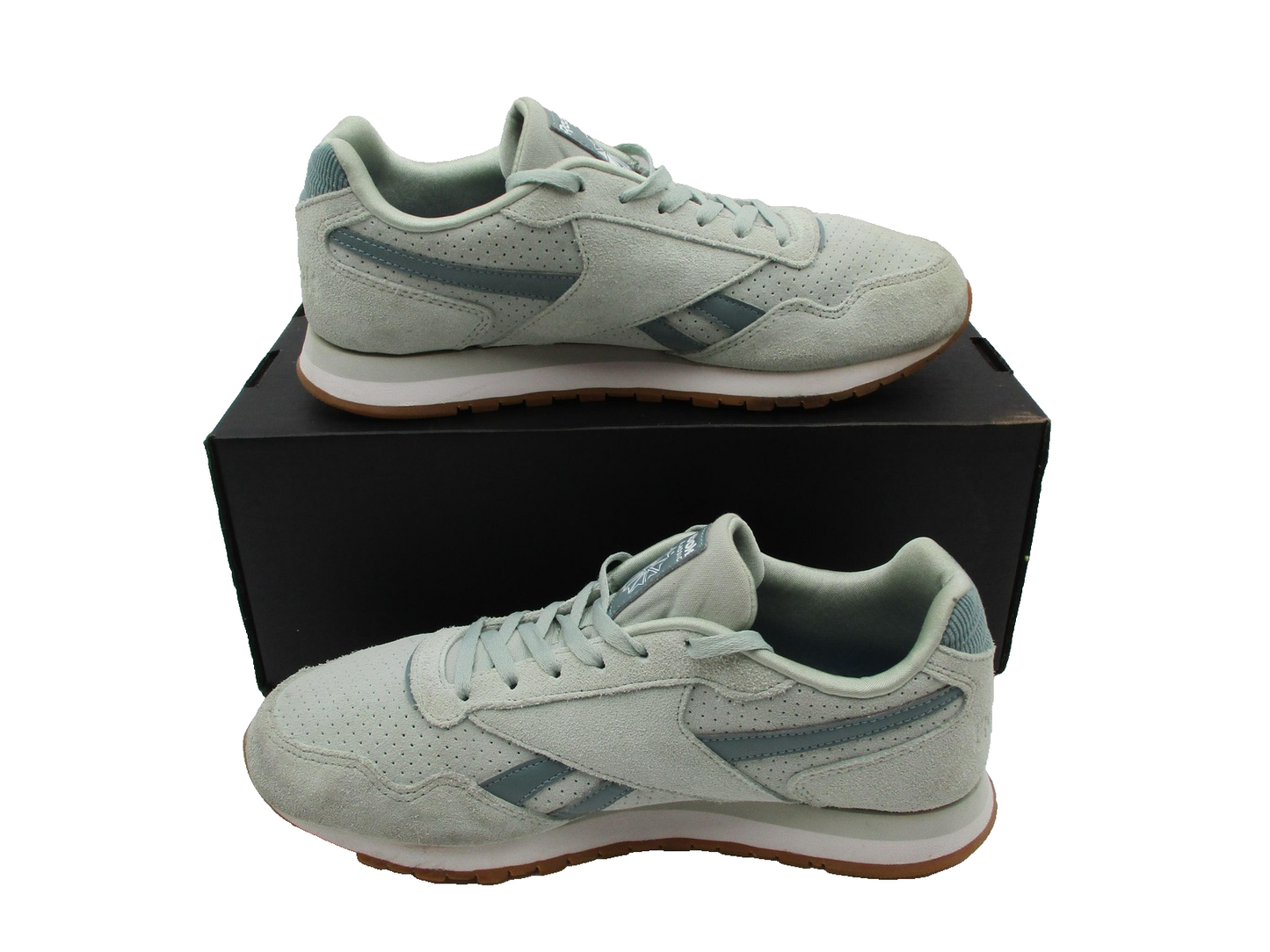 Reebok Classic Harman Shoes Womens Size 9 Mint Green Suede Gum Teal DV7058 1F63