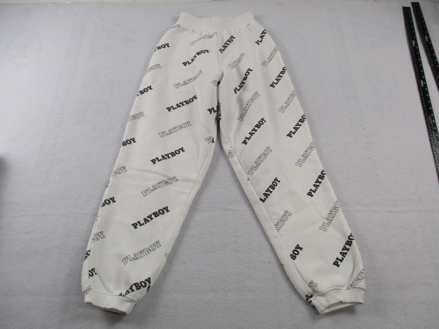 Missguided X Playboy Tracksuit Set Women's 2 White Fleece Hoodie & Joggers14