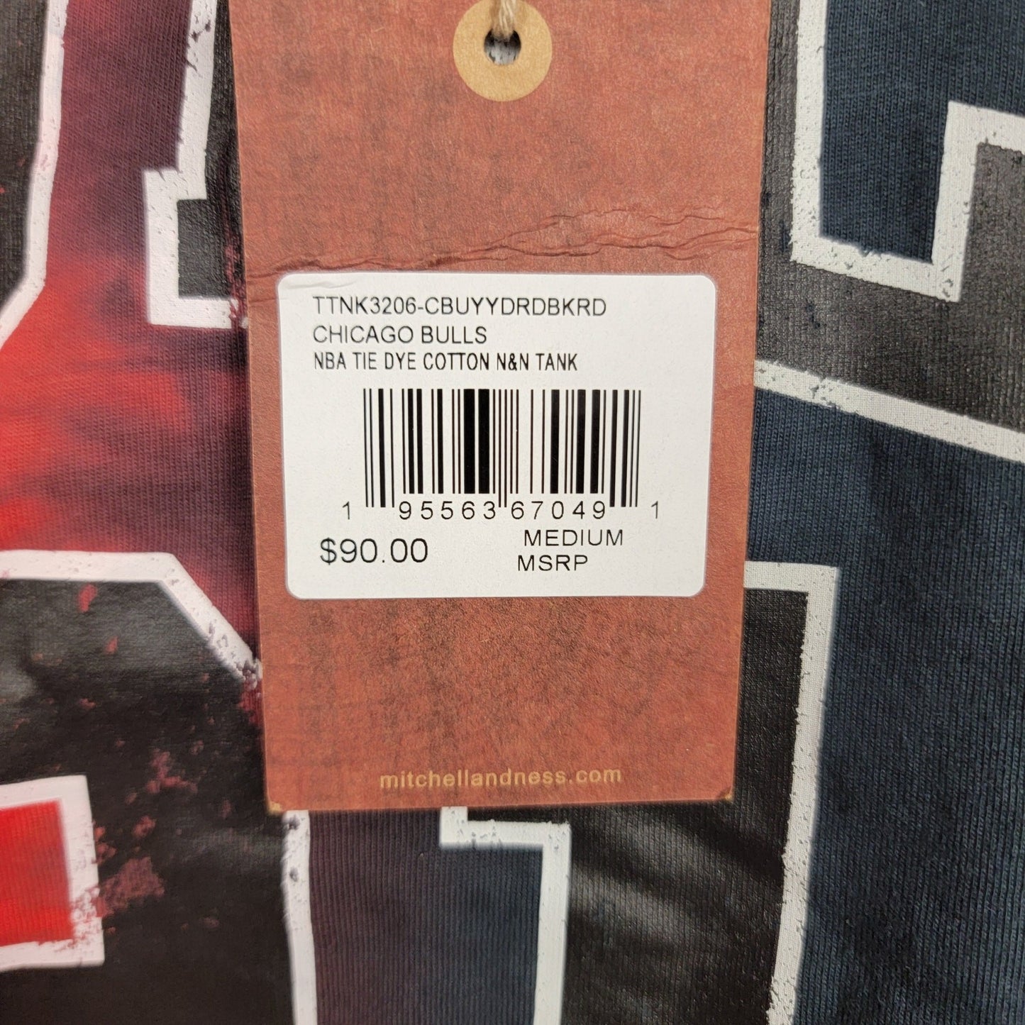 Mitchell & Ness Bulls Rodman 91 Tie Dye Tank Jersey Mens M NWT NBA 886