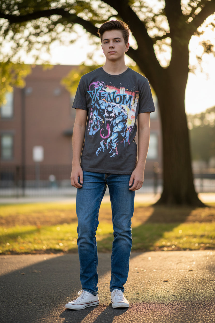Marvel Venom Black Tshirt Mens Sz M 0
