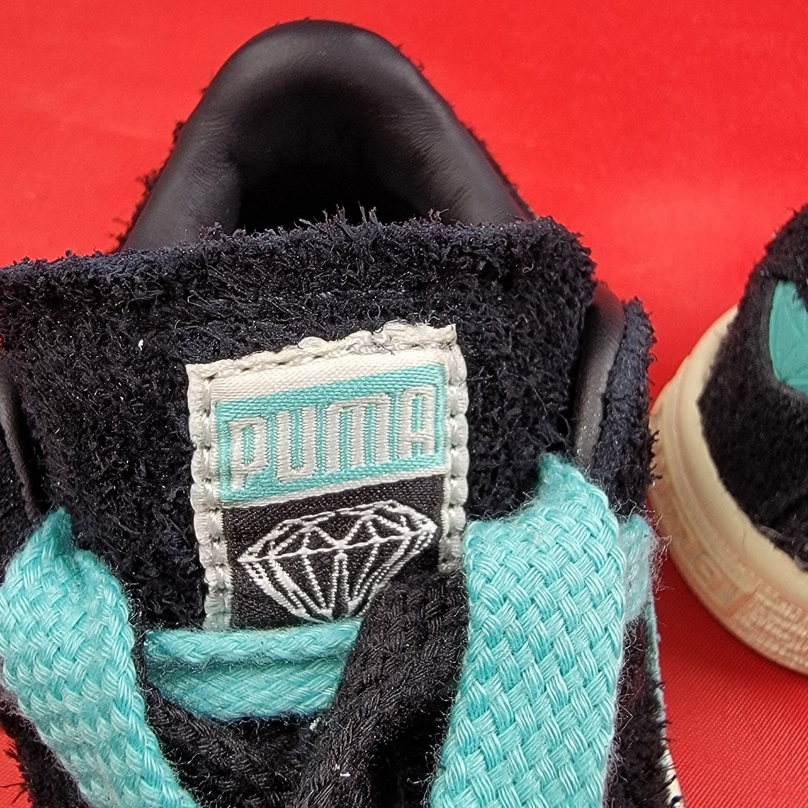 Puma Suede Diamond Supply Company Black/Diamond Blue Sz 4C 365712 01 7