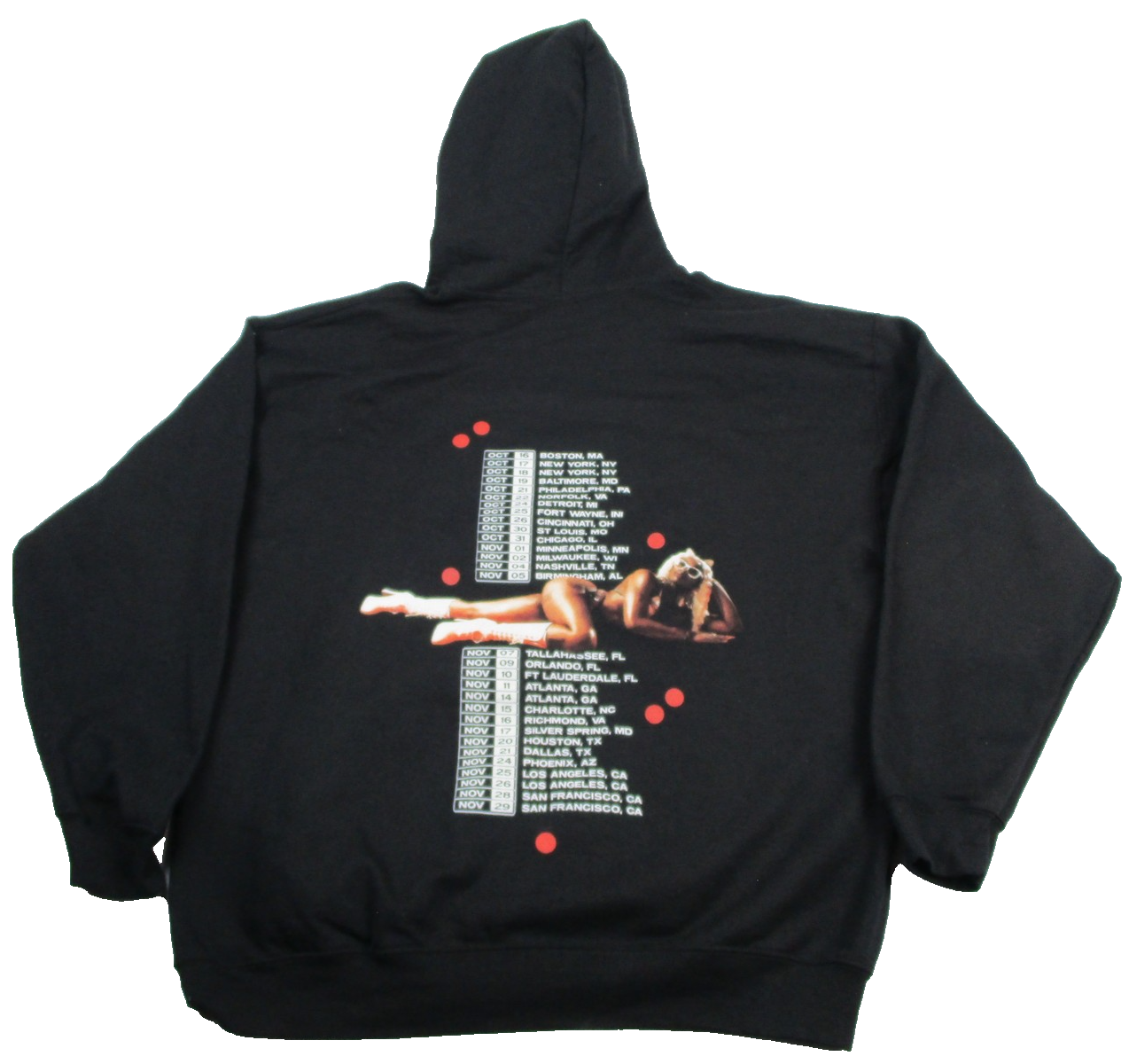 Sexyy Red Gildan Heavy Blend Hoodie Mens Large Black Tour Dates Graphic 1335361