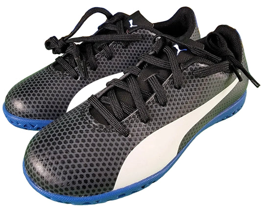 Puma Spirit IT Junior Indoor Soccer Shoes Sz 13C Black/White0