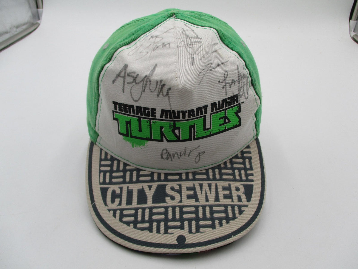 Teenage Mutant Ninja Turtles Nickelodeon Green City Sewer Snapback Hat Signed0