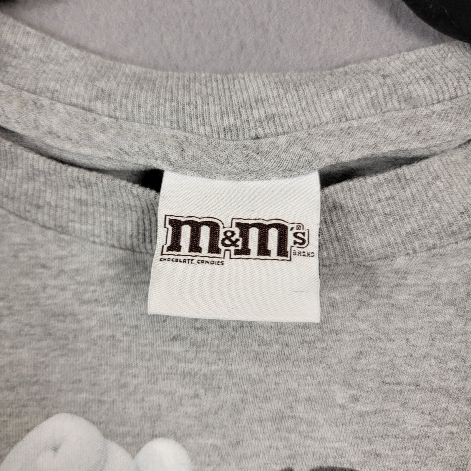 M&M's Mens XL Gray Short Sleeve Shirt With Blue M&M