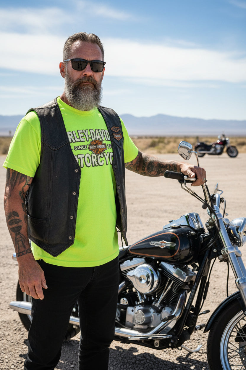 Harley-Davidson Shirt Mens XL Green Frieze Motorcycles Graphic Tee O'Fallon0