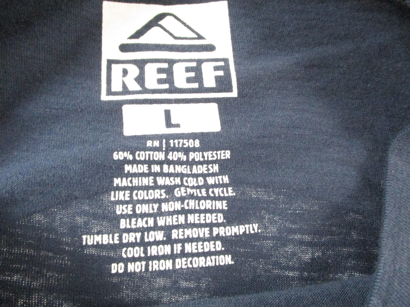 Reef Shirt Mens Large Blue Skeleton Flamingo Float Graphic Beach Surf Tee 15922