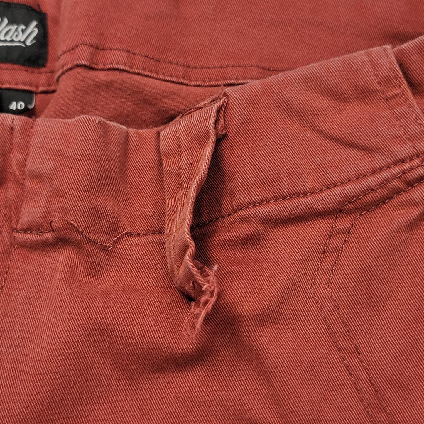 Eight & Nine MFG Cargo Pants Mens 40 Rust Red Vintage Wash Trenches Utility4