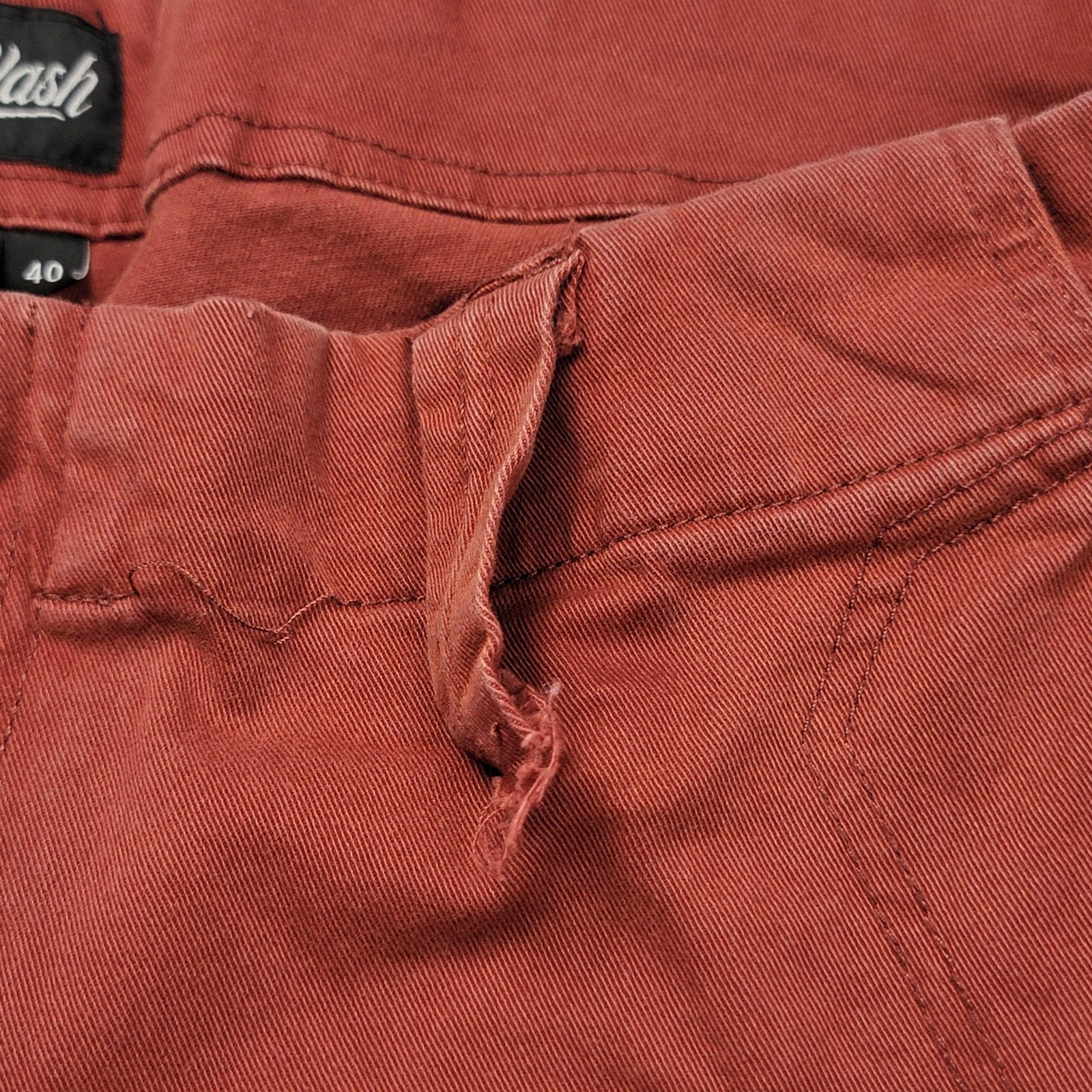 Eight & Nine MFG Cargo Pants Mens 40 Rust Red Vintage Wash Trenches Utility4
