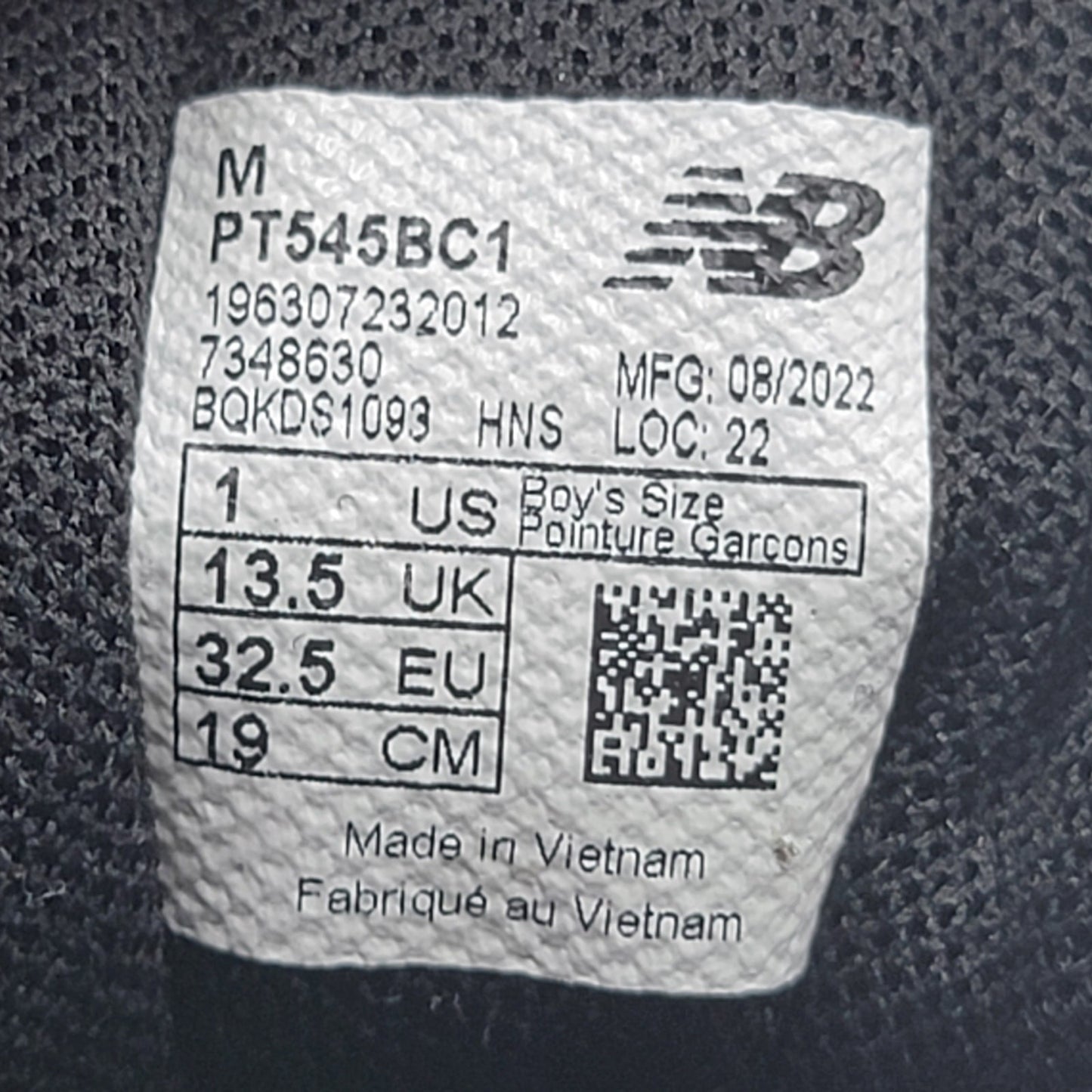 New Balance 545 Bungee Lace Little Kid 'Black Pixel Green' Sz 16