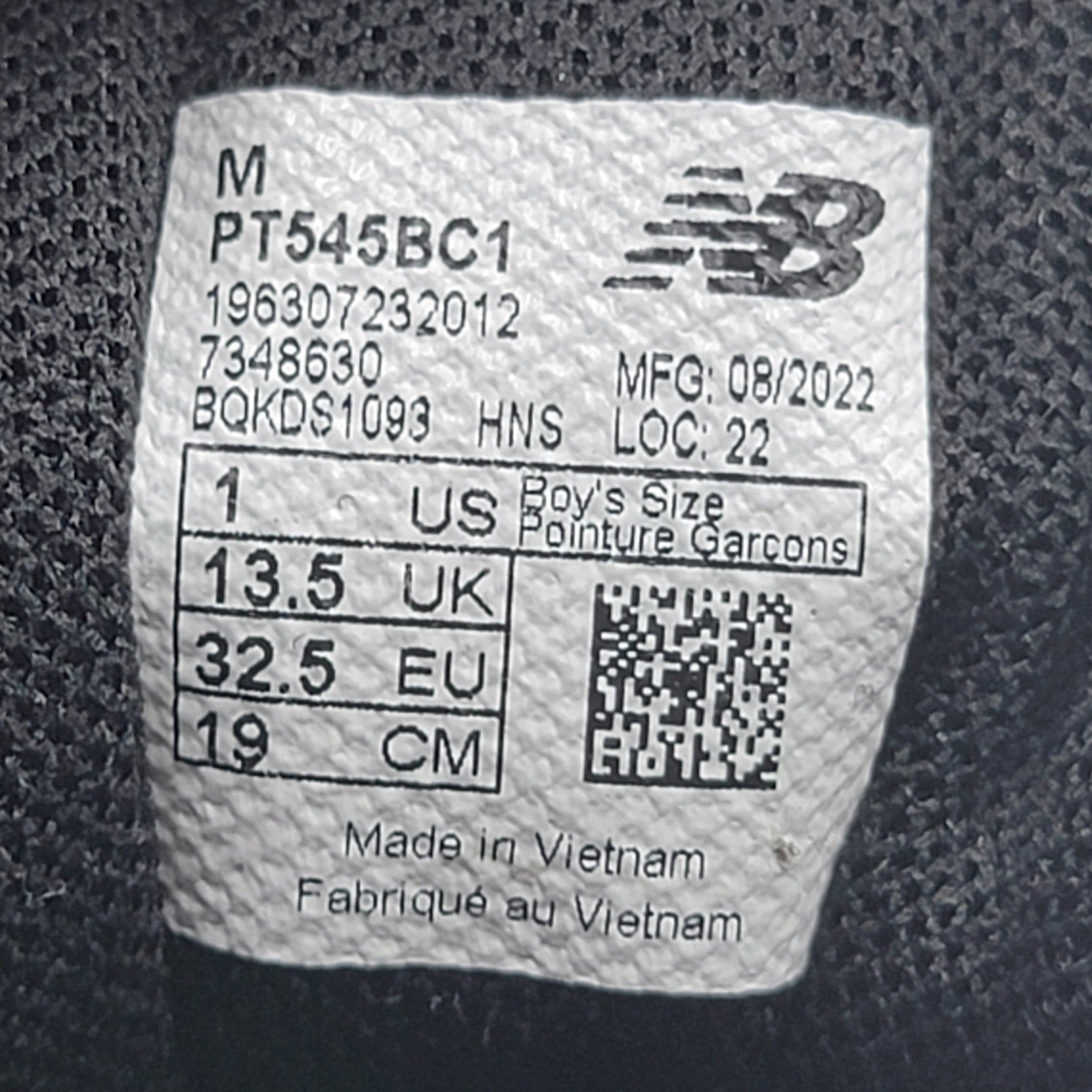 New Balance 545 Bungee Lace Little Kid 'Black Pixel Green' Sz 16