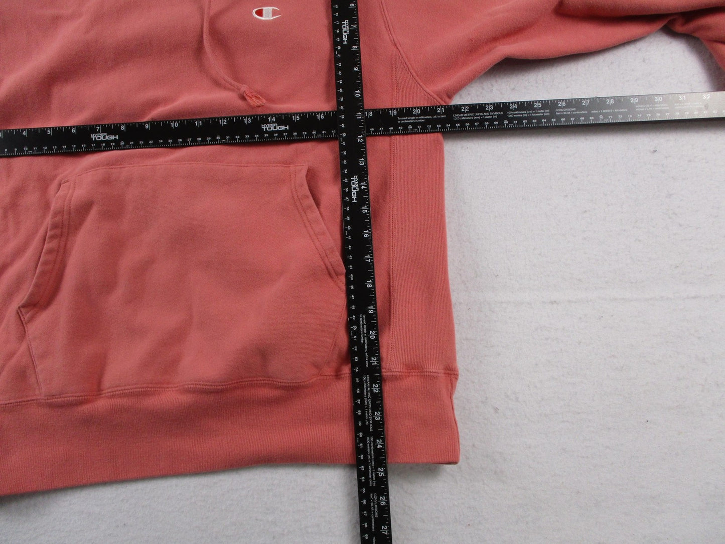 Vintage Champion Hoodie Mens Medium Pink Reverse Weave Sweatshirt Embroidered8