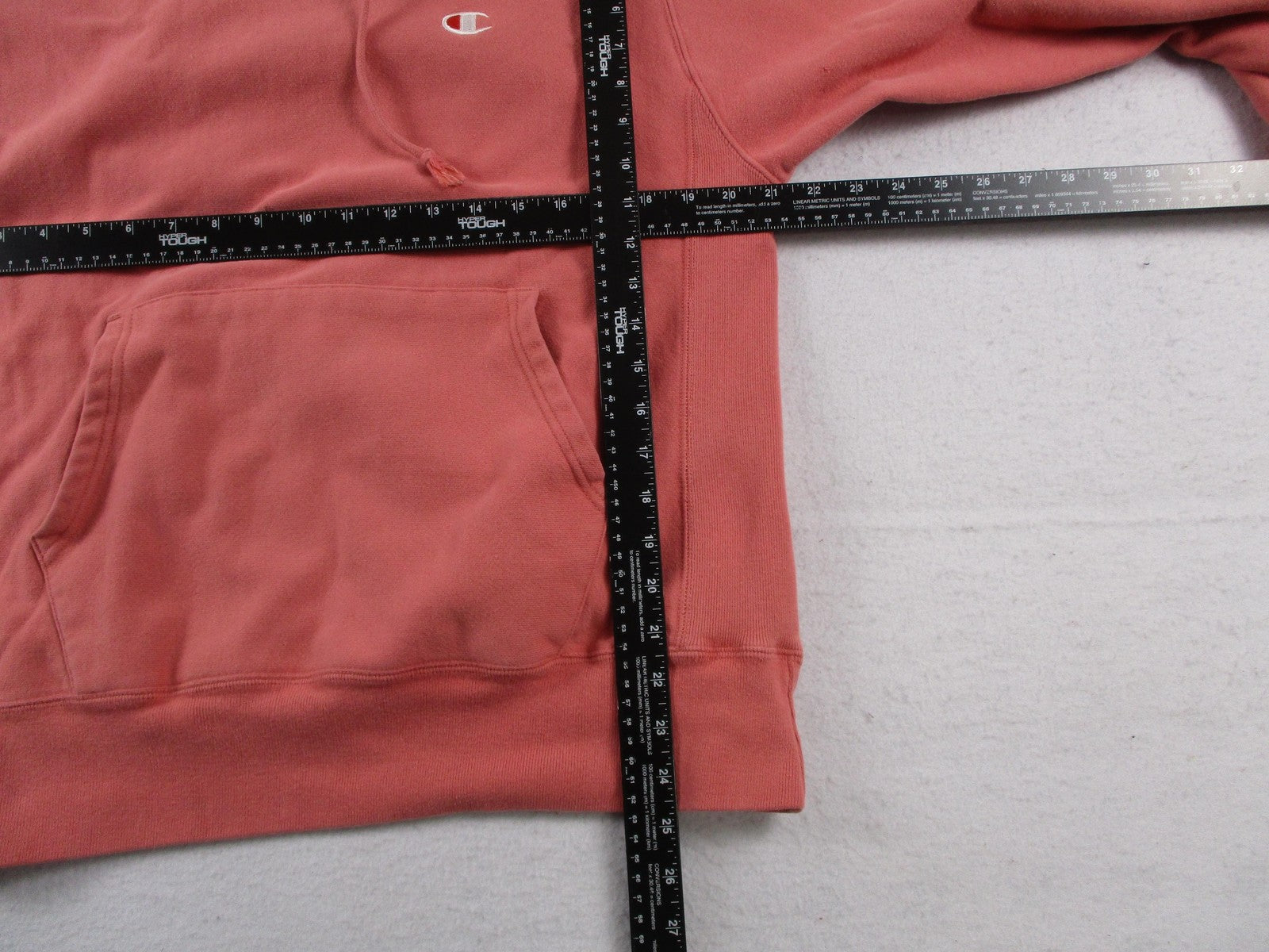 Vintage Champion Hoodie Mens Medium Pink Reverse Weave Sweatshirt Embroidered8
