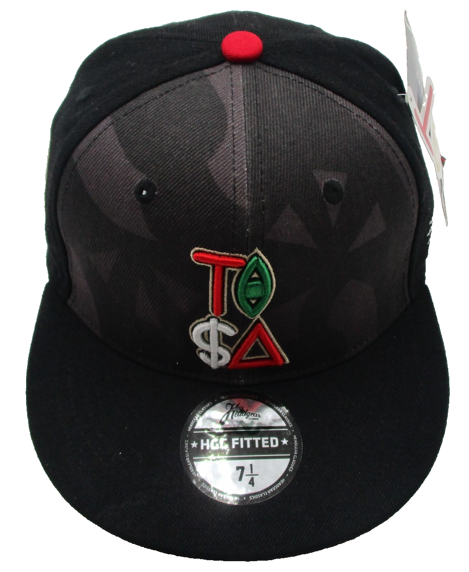 TI$A Hat Cap Fitted Mens 7 1/4 Black Red TISA Vizion TO$A Logo Streetwear4