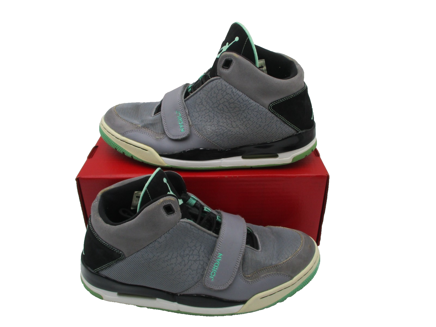 Jordan Flight 45 High Wolf Grey Mint 602661013 Men’s Size 12 Preowned (1I4)1