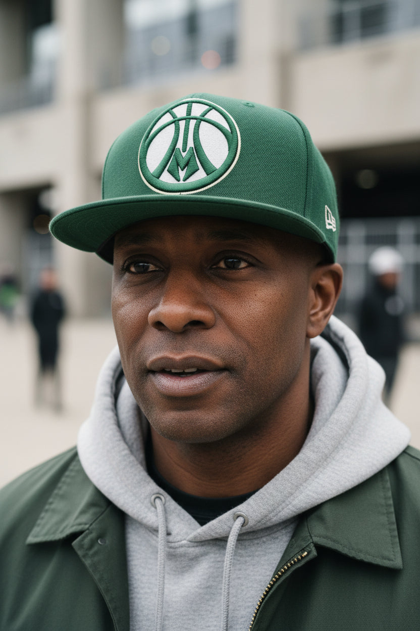 Mitchell & Ness Hat Cap Snap Back One Size Green NBA Basketball Mens Logo0