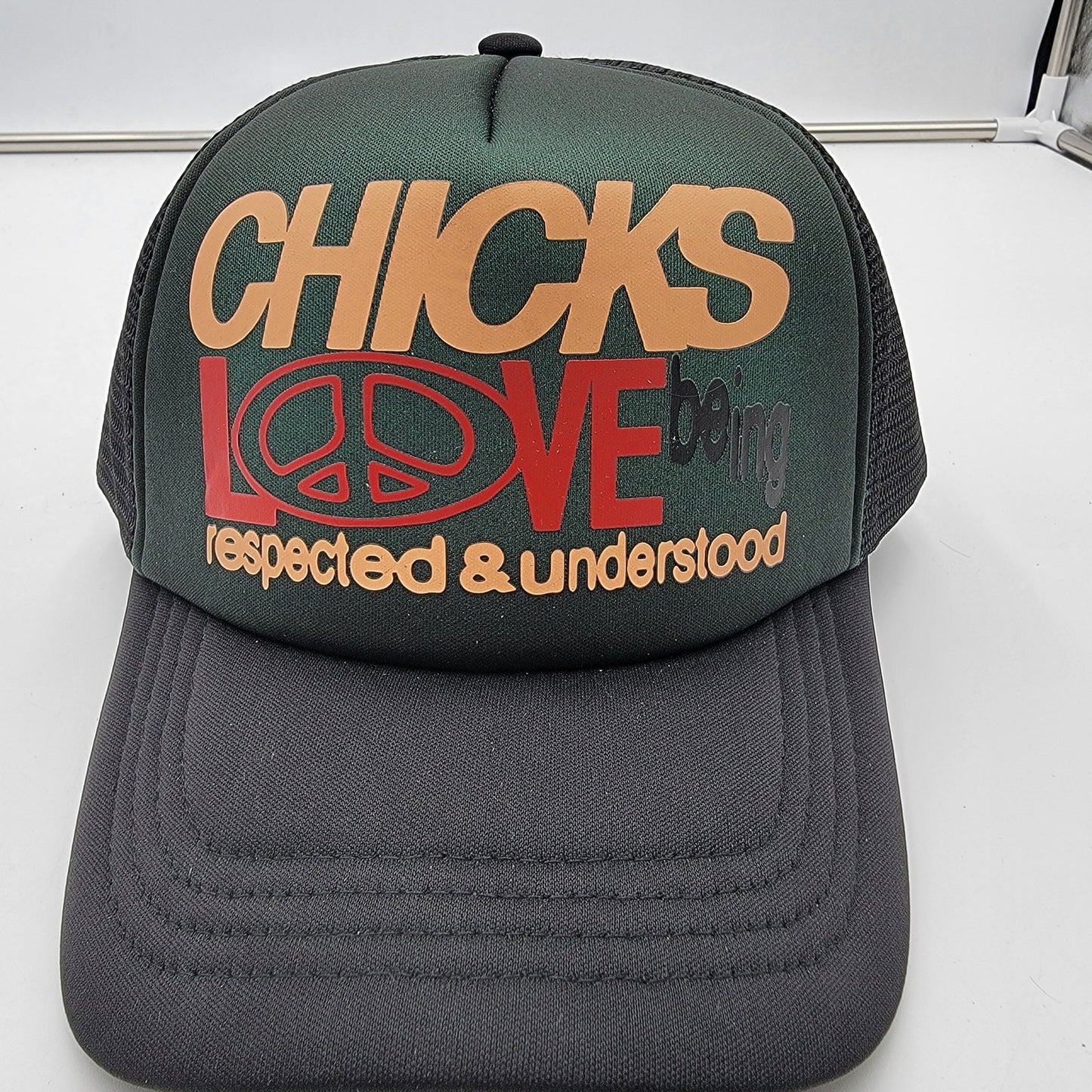 Market Margins Trucker Hat  Chicks Love Being Expected0