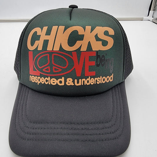 Market Margins Trucker Hat  Chicks Love Being Expected0