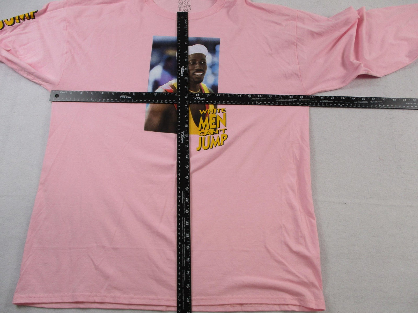 White Men Can't Jump Shirt Mens XL Pink Long Sleeve Movie Graphic Tee Rue21 13515