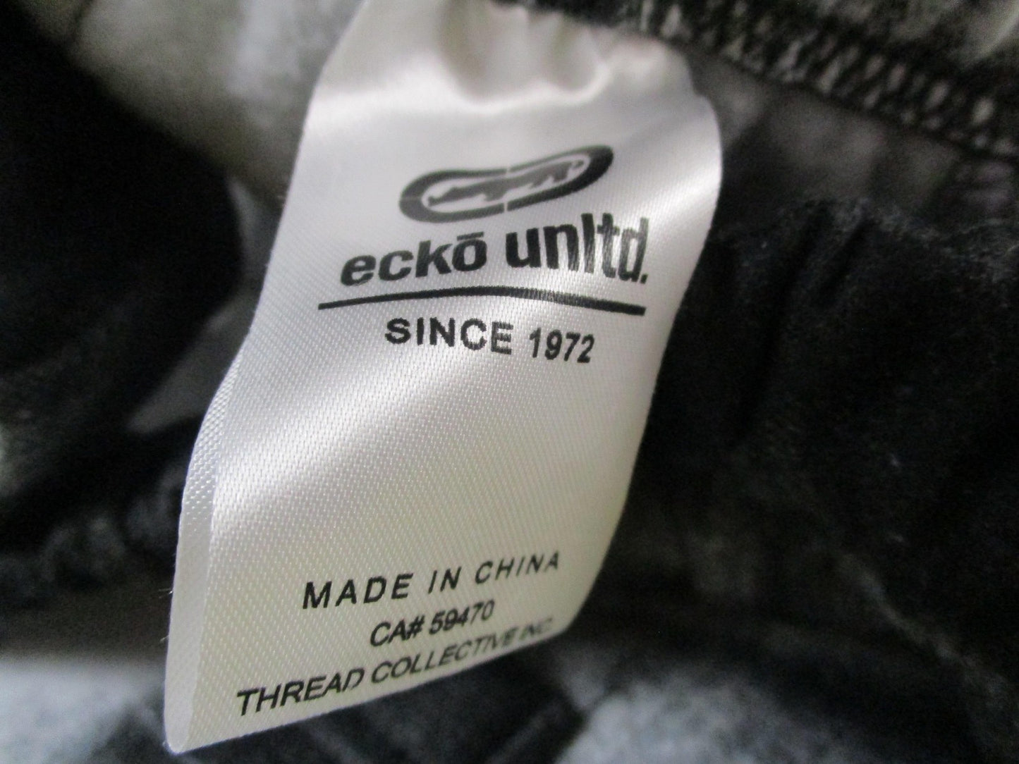 Ecko Unltd Pants Mens Medium Black White Tie Dye Joggers Streetwear 14275