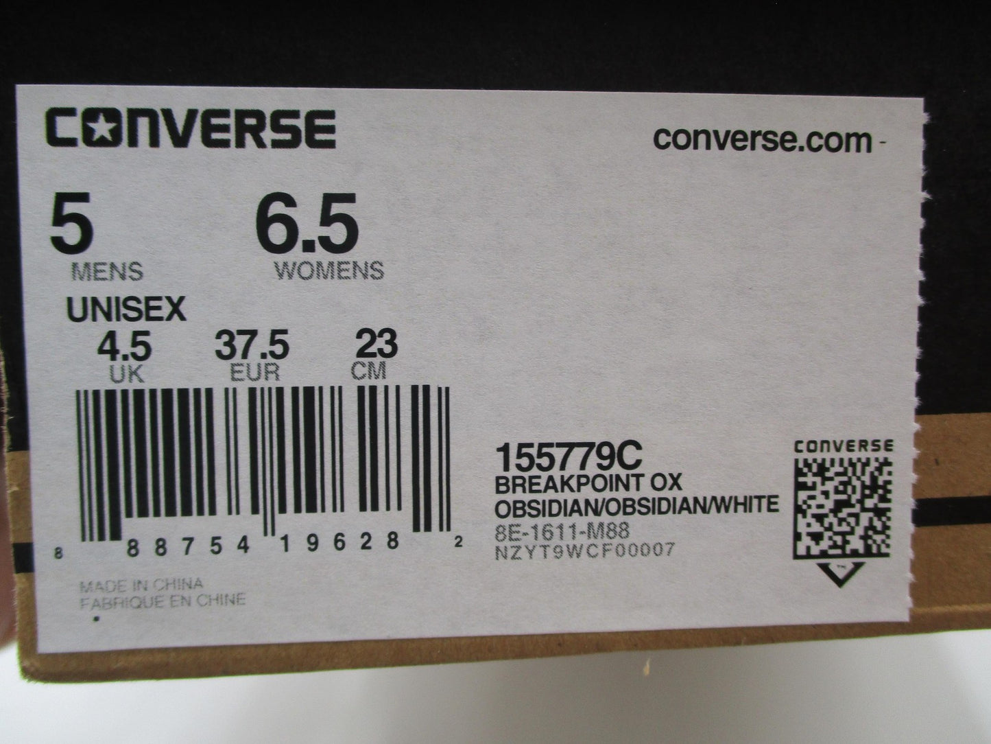 Converse Breakpoint Ox Shoes Mens Sz 5 Obsidian Sneakers 155779C Womens 6.513