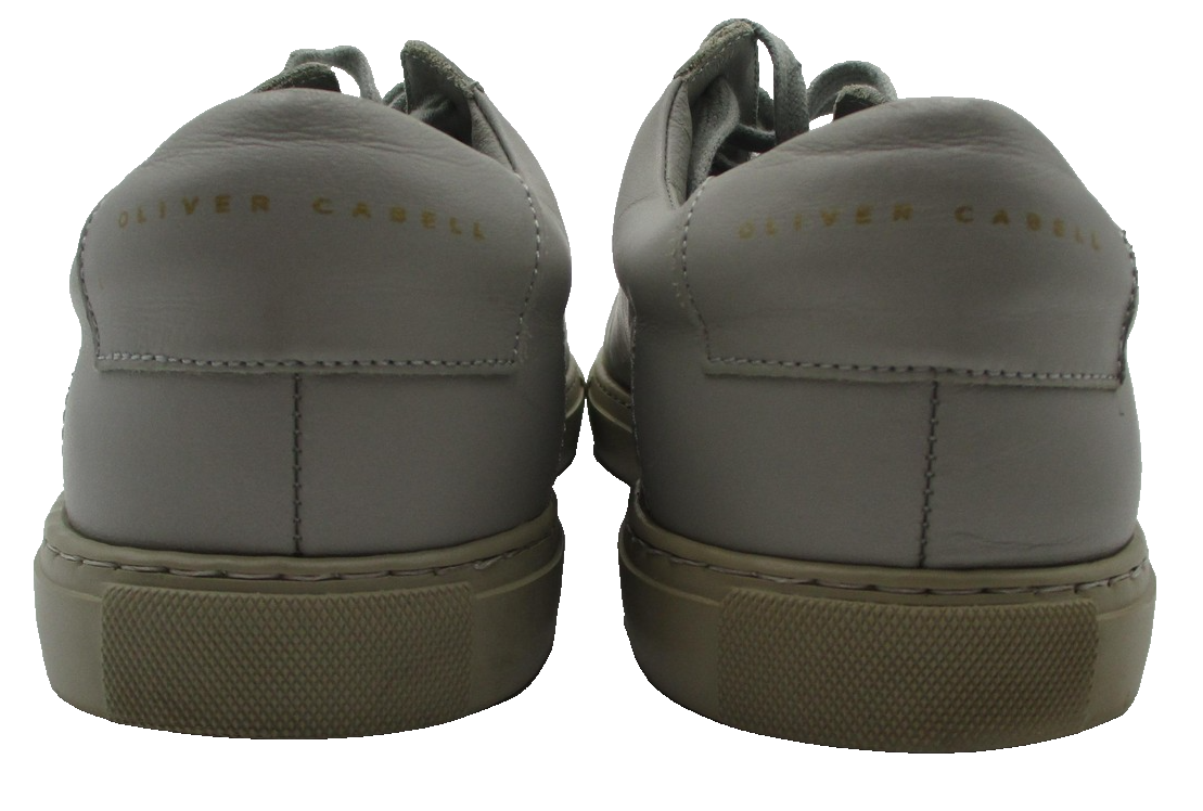 Oliver Cabell Shoes Mens Size 10 Gray Leather Low Top Made In Italy Sneakers 1F75