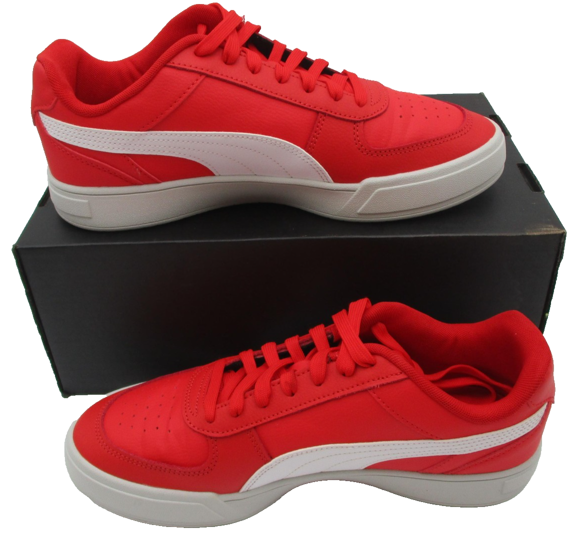 Puma Shoes Mens Sz 10 Red White Low Top Casual Colorblock Sneakers 38081019 1S83
