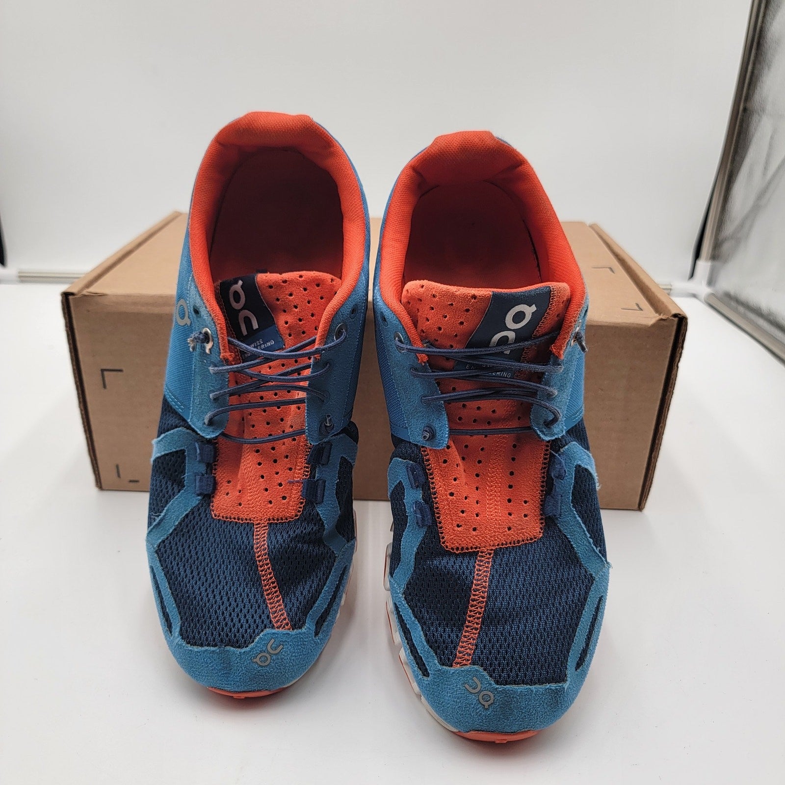 On Running Mens Cloud Pacific/Sunset Sz 8