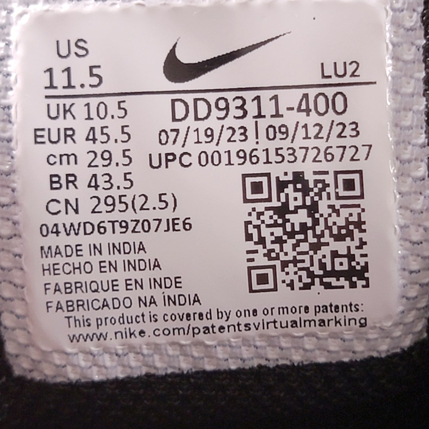 Nike Men's Fly.by MID 3 Running Shoes DD9311 400 Size 11.5 US7
