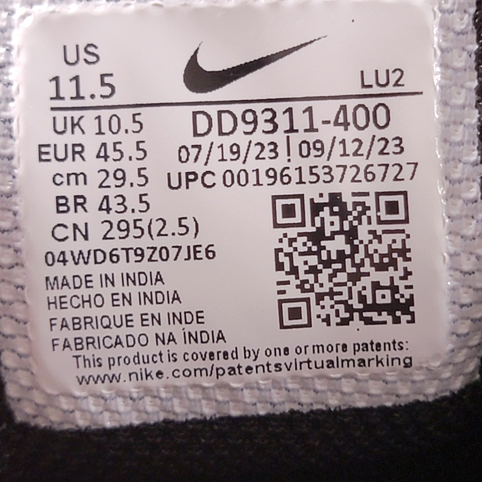 Nike Men's Fly.by MID 3 Running Shoes DD9311 400 Size 11.5 US7