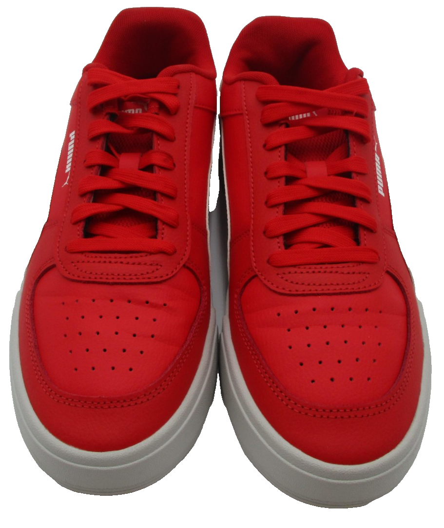 Puma Shoes Mens Sz 10 Red White Low Top Casual Colorblock Sneakers 38081019 1S85