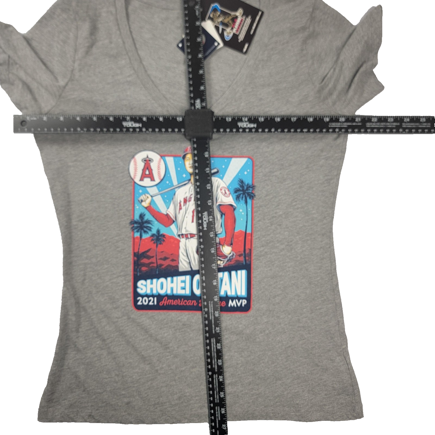 Los Angeles Angels Shirt Women Lg Gray MLB Baseball Shohei Ohtani New Era