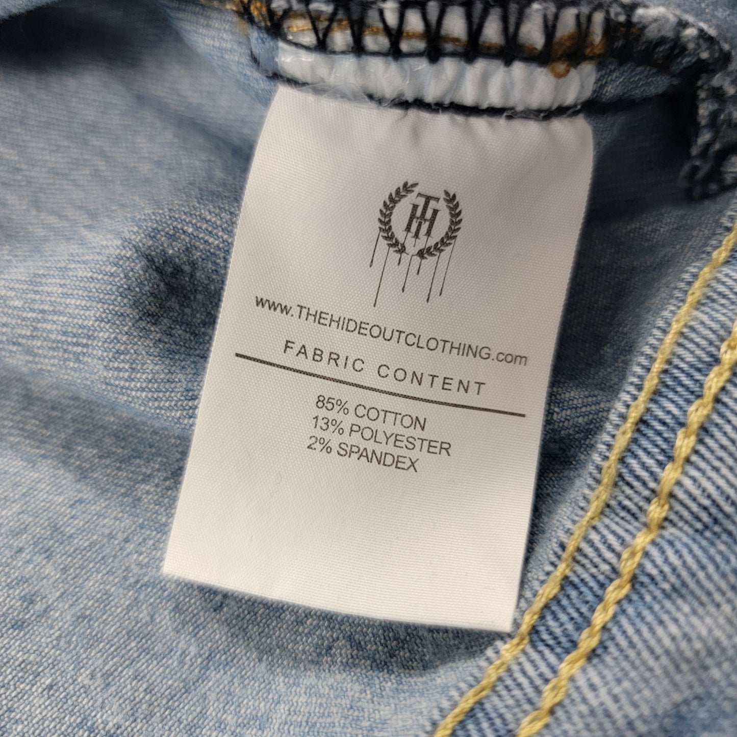 The Hideout Clothing “Coming of Age” Denim Jacket XXL Light Blue Zebra NWT