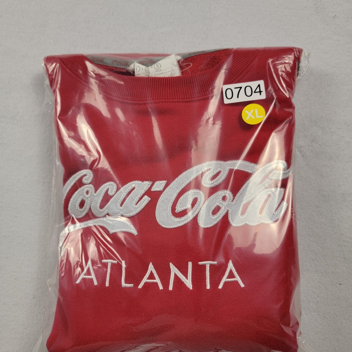 CocaCola Atlanta Red Crewneck Sweatshirt XL Vintage Style Preowned Unisex 7047
