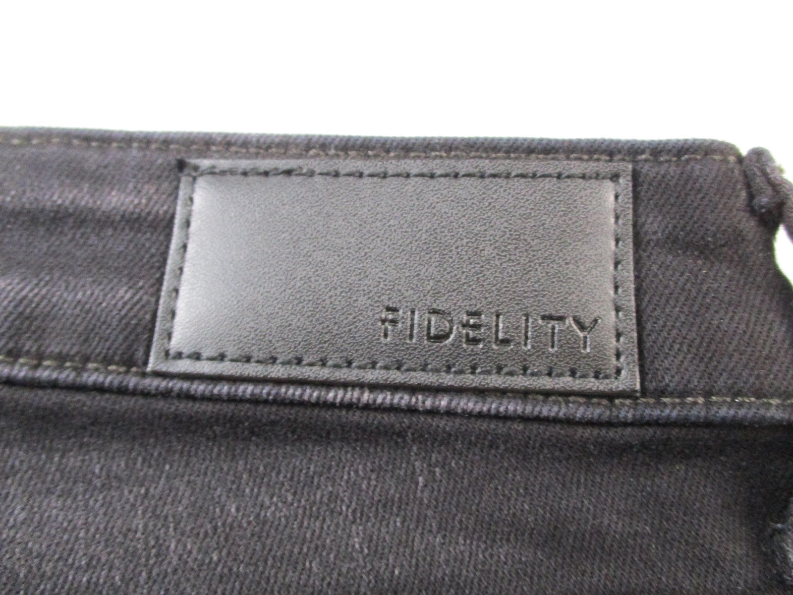 Fidelity Denim REV Jeans Womens 30x32 Black Charcoal Slim Straight Lace Hem 14657