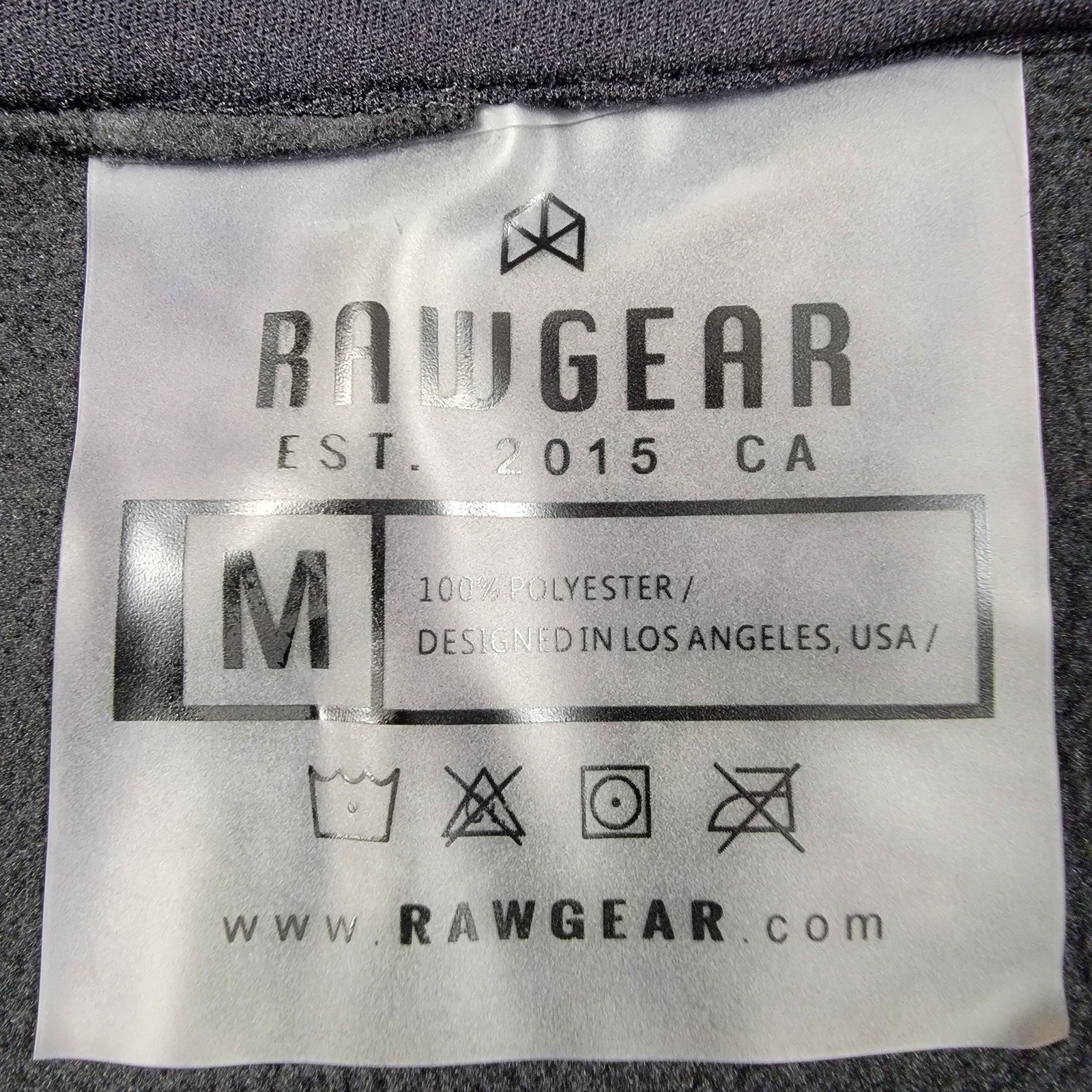 Rawgear Black Geometric Pattern Full Zip Jacket Mens Medium New With Tags