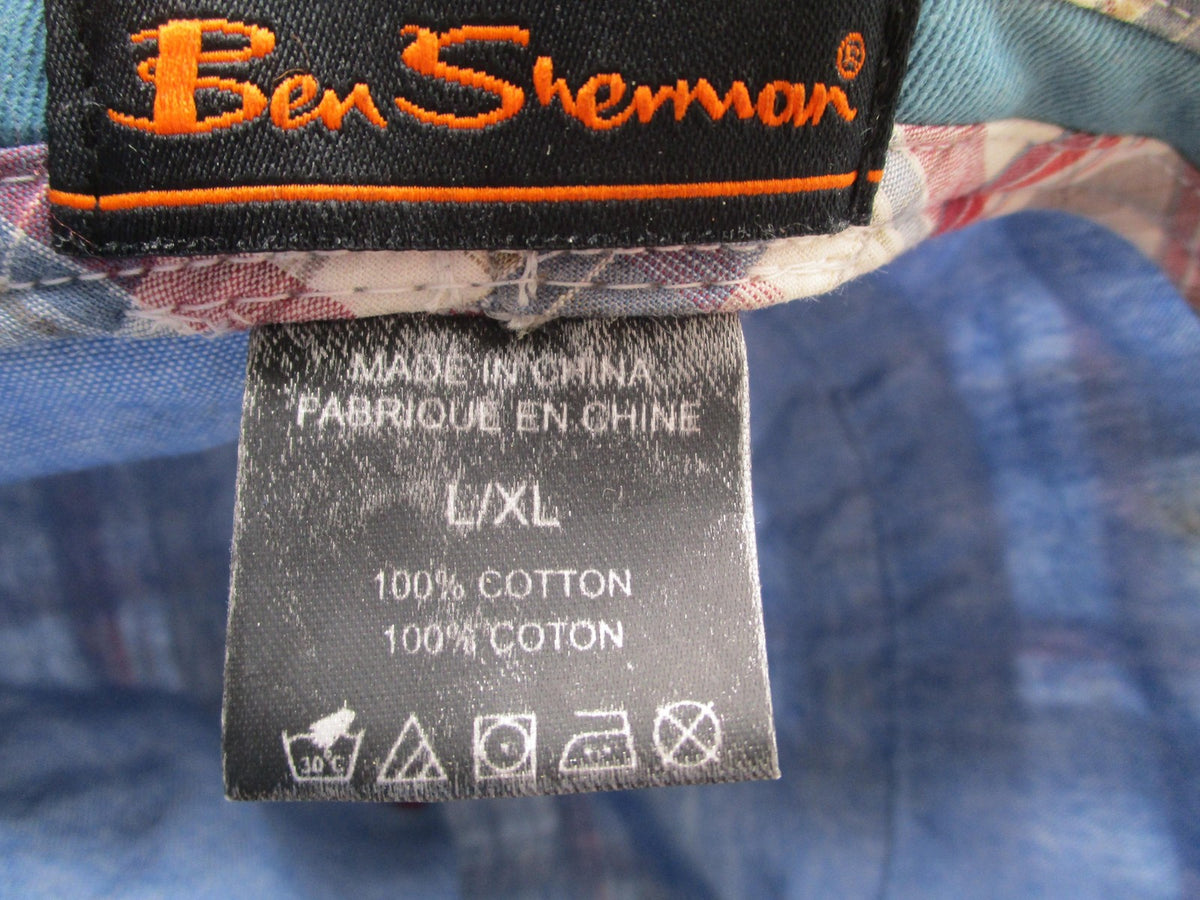 Ben Sherman Hat Cap Fitted Mens L/XL Multicolor Plaid Army Lined Lightweight9