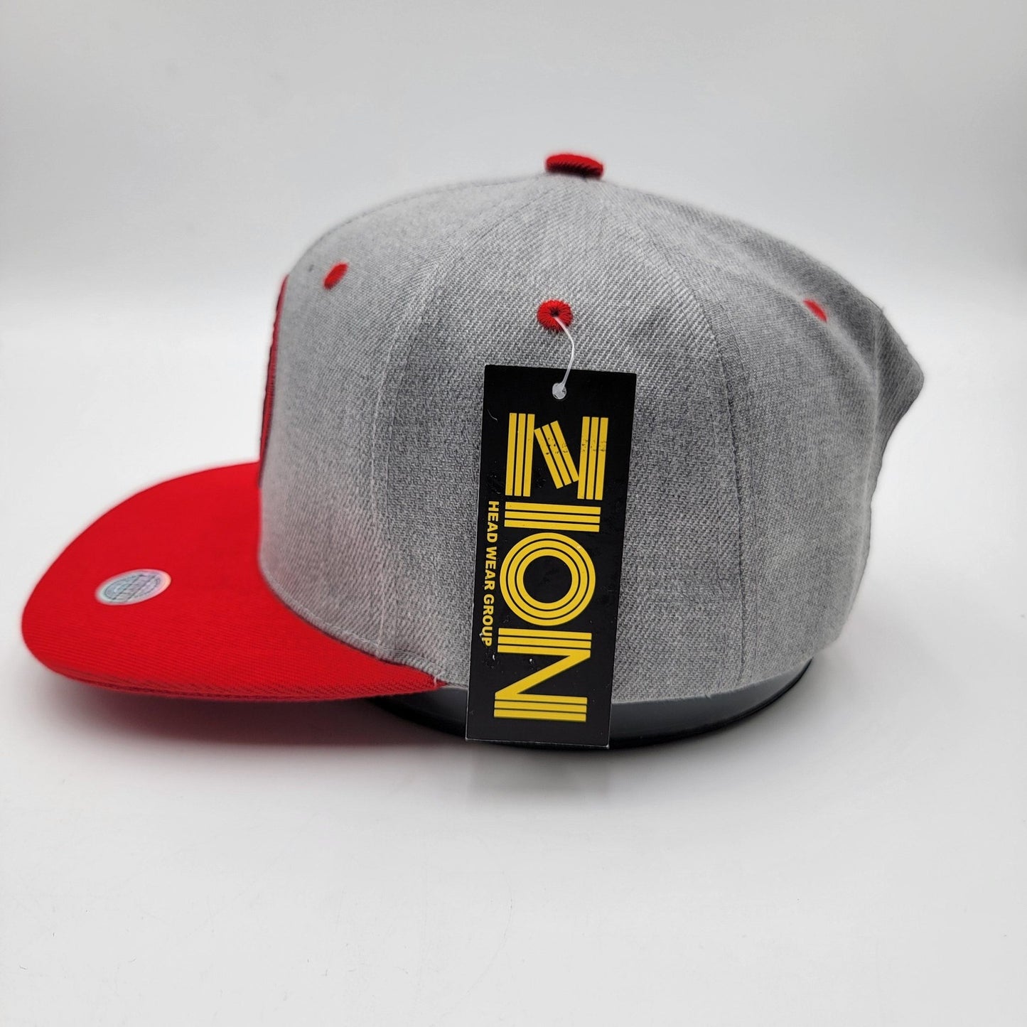 Hecho en Mexico Hat Cap Snap Back Gray Red Embroidered Patch Mens Mexican Pride1