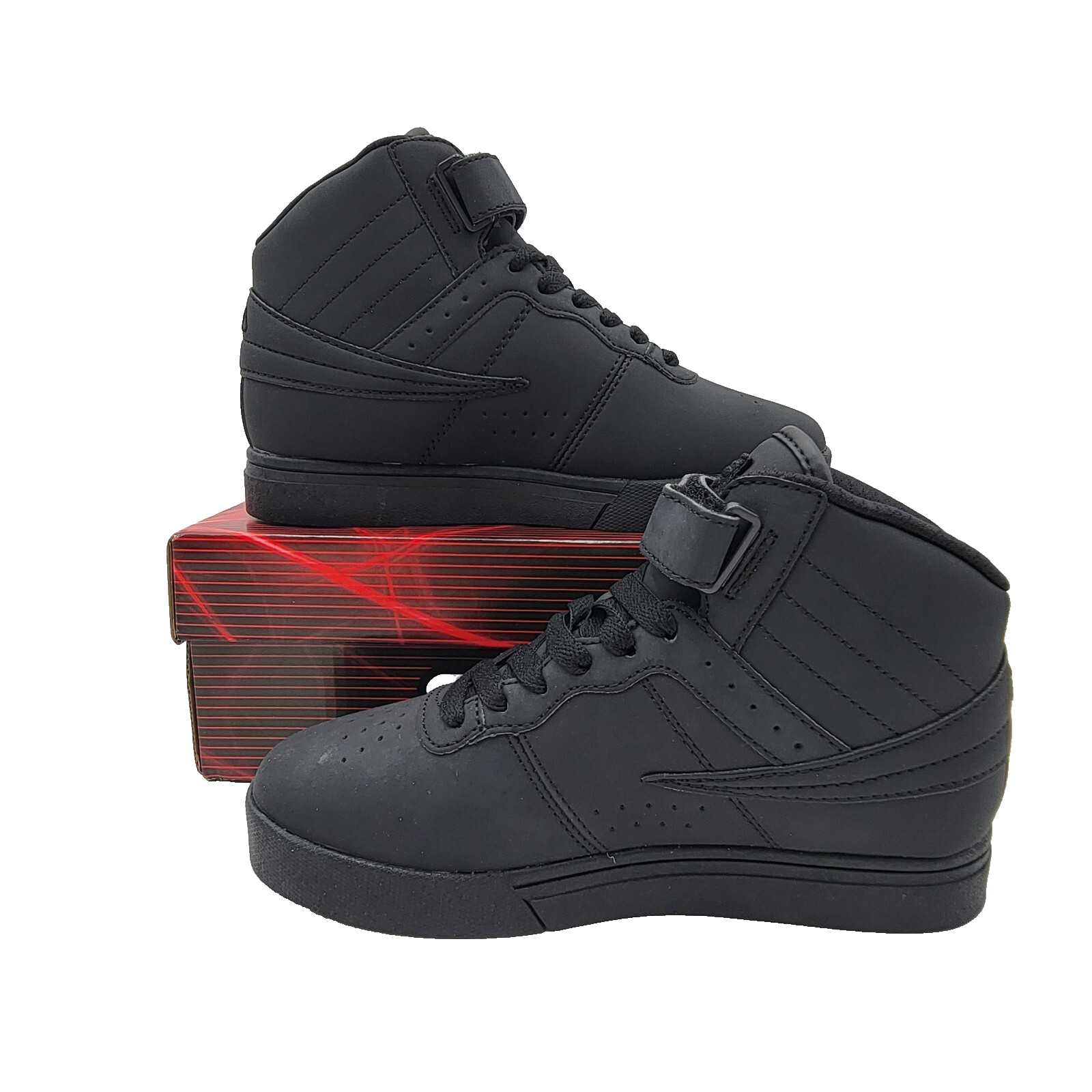 FILA® Vulc 13 Matte Kid's Sz 2.5 Triple Black 3CM00175-001 NIB1
