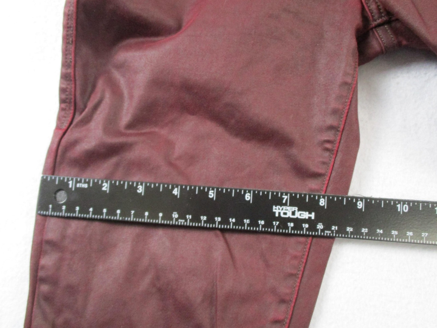 Rock & Republic Jeans Womens 31 Dark Red Skinny Slim Fit Coated Denim 143513